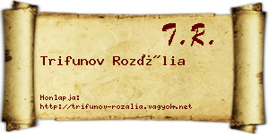 Trifunov Rozália névjegykártya