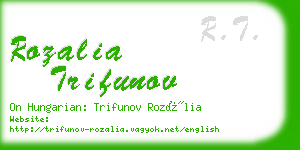 rozalia trifunov business card